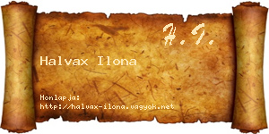 Halvax Ilona névjegykártya